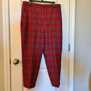 Talbots Women’s Red and Black Plaid Dress Pants